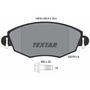 Textar Front Brake Pad Set 2327904
