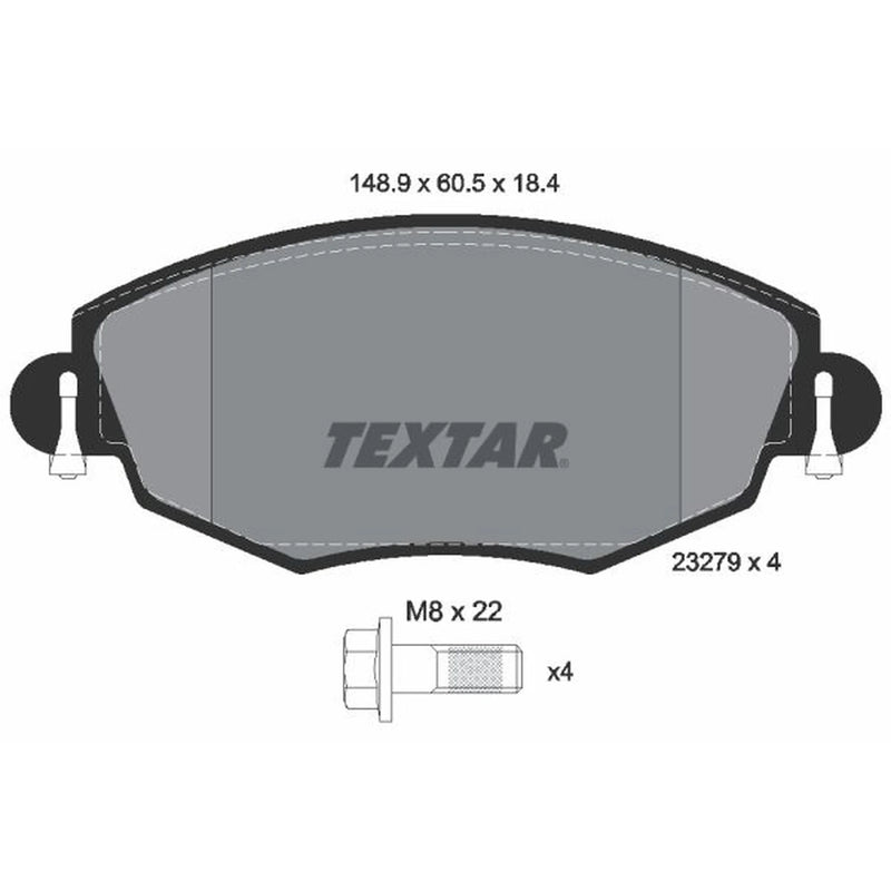 Textar Front Brake Pad Set 2327904