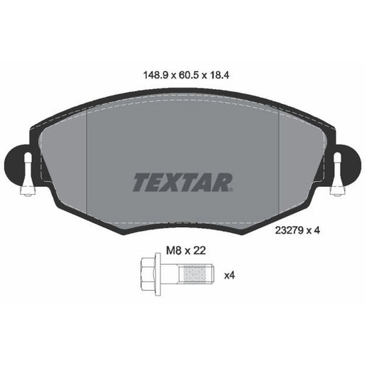 Textar Front Brake Pad Set 2327904