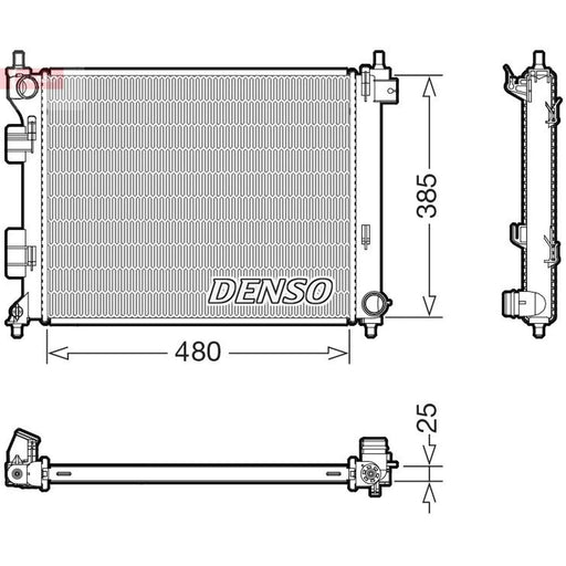 Denso Engine Radiator fits Hyundai I20 Active 2015-2018 1.4