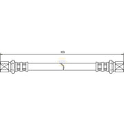 NAPA Brake Hydraulic Hose Line Rear fits Ford Fiesta 1976-1989