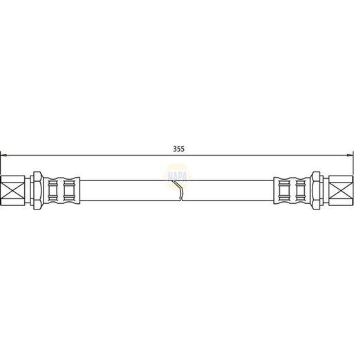 NAPA Brake Hydraulic Hose Line Rear fits Ford Fiesta 1976-1989
