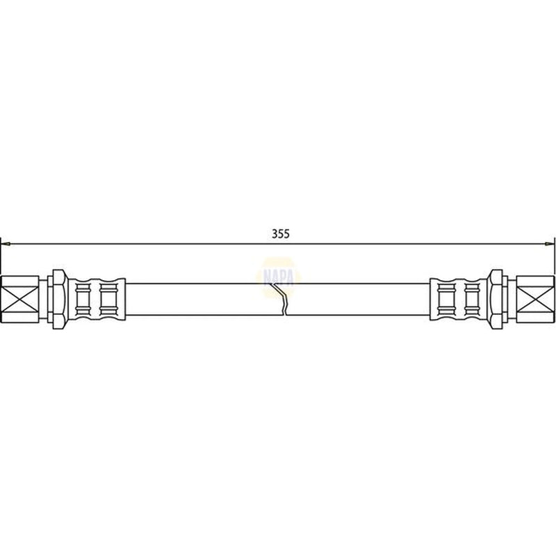 NAPA Brake Hydraulic Hose Line Rear NBH1277