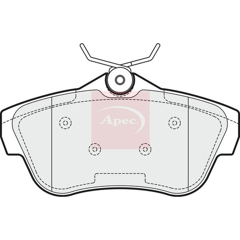 Apec Rear Brake Pad Set fits Citroën Dispatch II 2007-2016 1.6 2.0