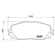 Brembo 4 x Front Brake Pad Set fits Lexus Ct 2011 on