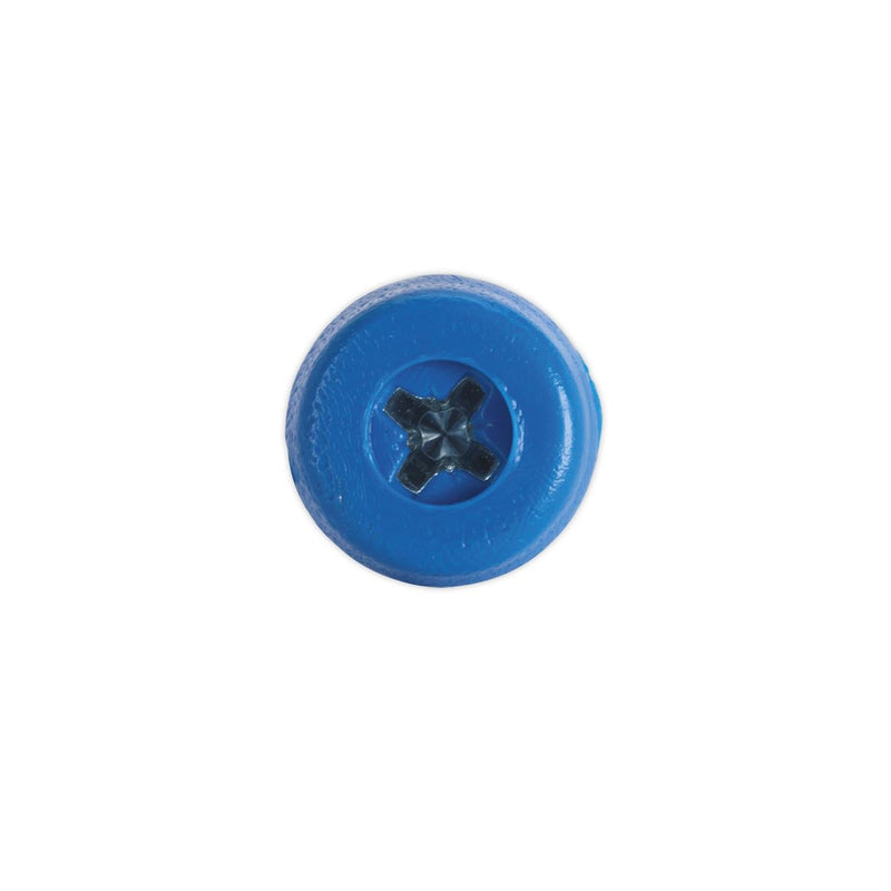 Sealey Number Plate Screw Plastic Head 4.8 x 18mm Blue Pack of 50 PTNP4 Sealey  - Dynamic Drive