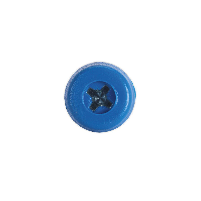 Sealey Numberplate Screw Plastic Enclosed Head 4.8 x 18mm Blue Pack of 50 PTNP4 Sealey - Dynamic Drive