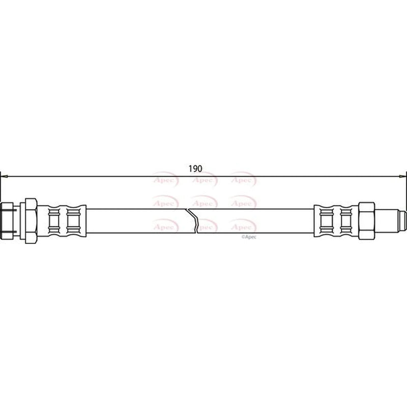 Apec Brake Hydraulic Hose Line inner HOS3146