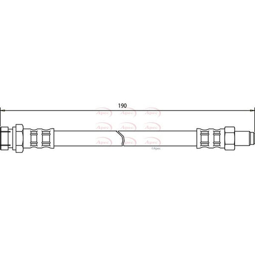 Apec Brake Hydraulic Hose Line Front fits Mitsubishi Shogun Sport I 1998-2000