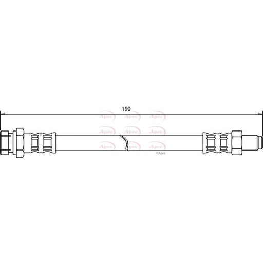 Apec Brake Hydraulic Hose Line inner HOS3146