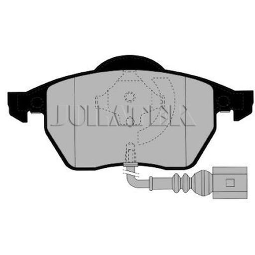 Juratek Front Brake Vented Discs & Pads fits VW Golf 1993-1999 1.6 2.0