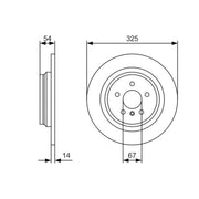 Bosch Rear Brake Discs & Pads fits Mercedes-Benz Gle 2015-2019 292.323 292.324