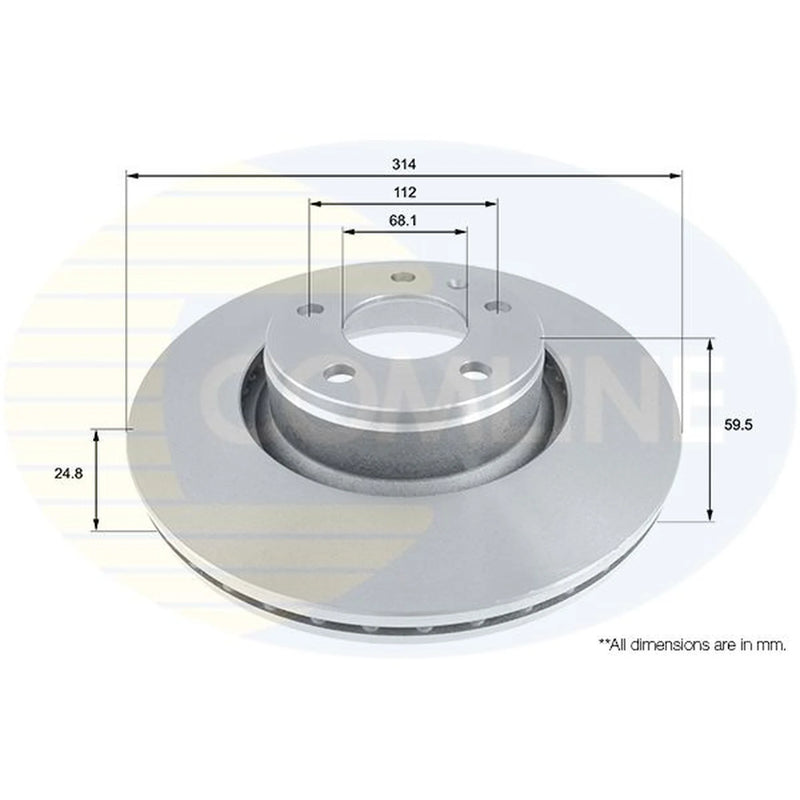 Comline Front Brake Discs & Pads fits Audi A6 C6 2004-2011 3.0 4.2