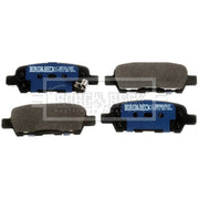 Borg & Beck Rear Brake Discs & Pads fits Nissan Tiida 2004-2013 1.5 1.6 1.8