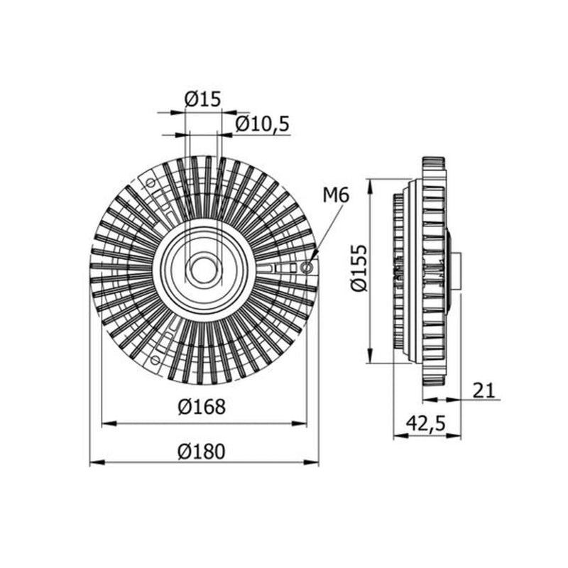 Mahle Radiator Fan Clutch fits Mercedes-Benz G-Class 1989-2001