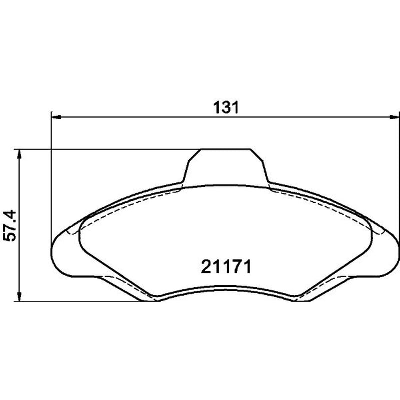 DON Front Brake Pad Set fits Ford Escort 1990-1999 1.3 1.4 1.6 1.8