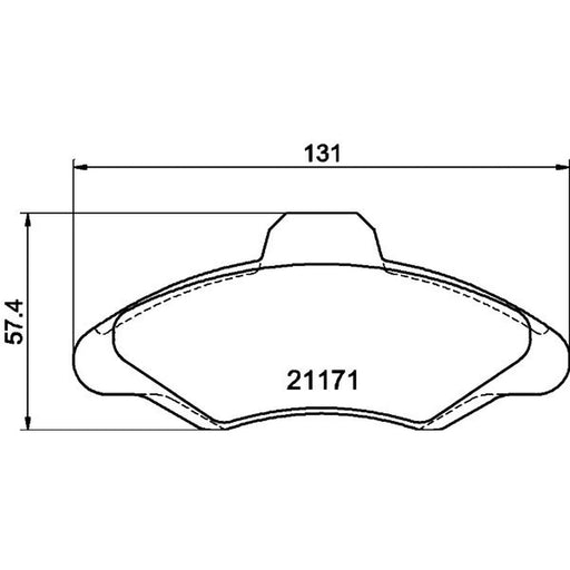 Mintex Front Brake Pad Set fits Ford Escort 1990-1999 1.3 1.4 1.6 1.8