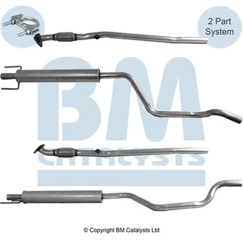 BM Catalysts Exhaust Pipe OD fits Opel Meriva A 2004-2010 1.4