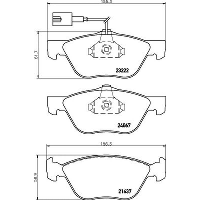 DON Front Brake Pad Set fits Fiat Bravo I 1998-2001 2.0
