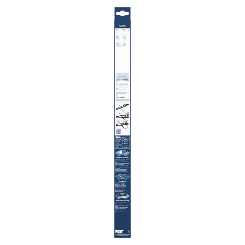 Bosch Twin Spoiler Wiper Blade Set 550mm + 530mm — 582S fits Audi A6 C4