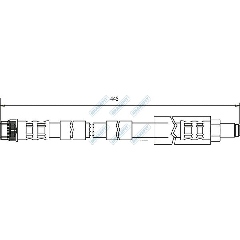 Apec Brake Hydraulic Hose Line Front fits Citroën C4 2004-2011 1.4 1.6 2.0