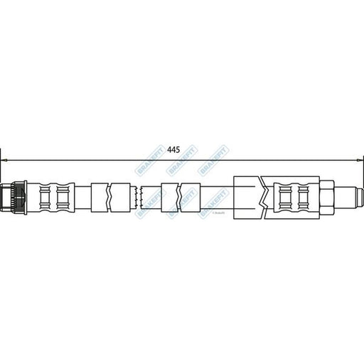 Apec Brake Hydraulic Hose Line Front fits Citroën C4 2004-2011 1.4 1.6 2.0