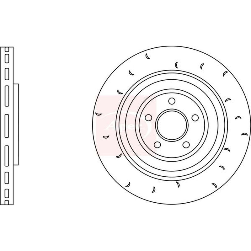 Apec 2 x / Brake Discs fits Jaguar Xk II 2006-2014 4.2 5.0