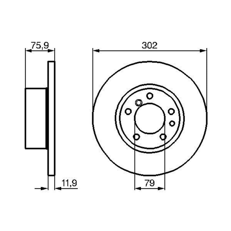 Bosch Front Brake Solid Discs & Pads fits BMW 5 1987-1996