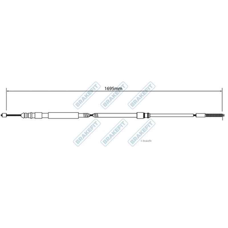 Apec Handbrake Cable Left Rear BBC3024