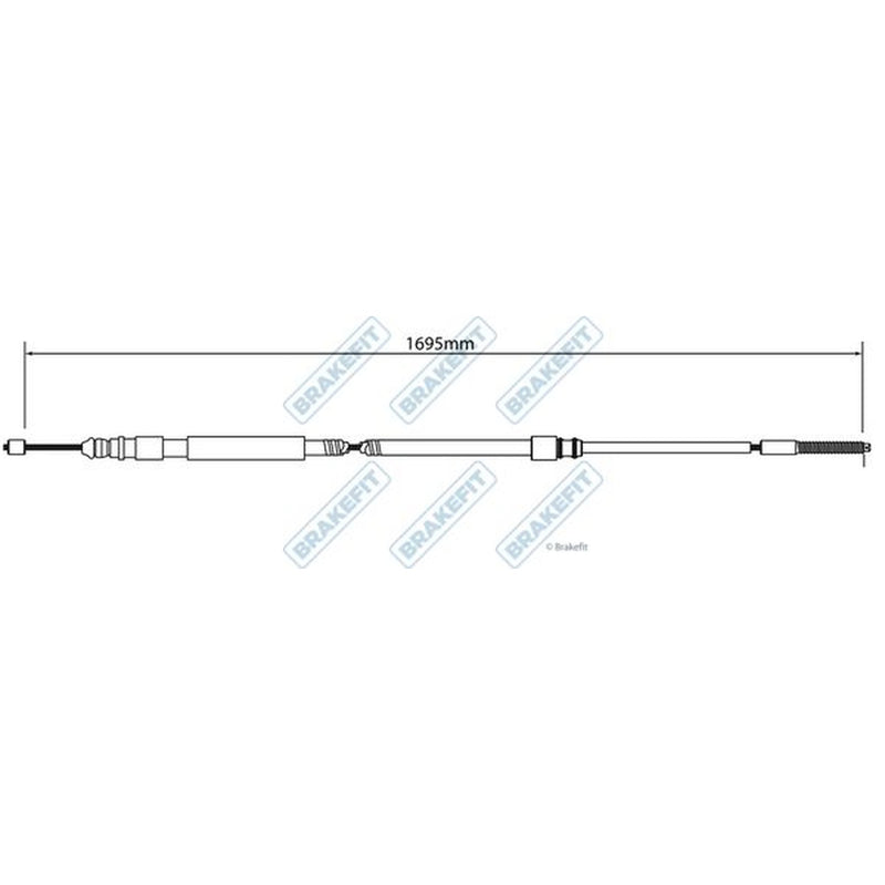 Apec Handbrake Cable Left Rear fits BMW 3 1997-2007