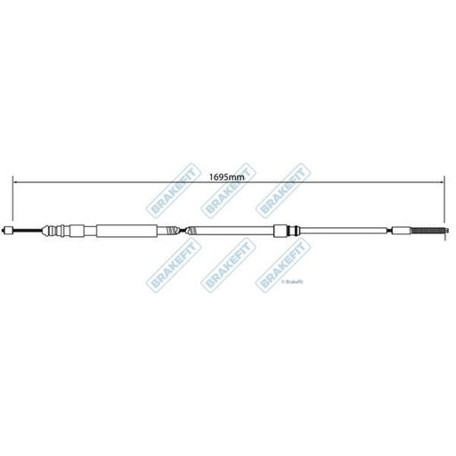 Apec Handbrake Cable Left Rear fits BMW 3 1997-2007
