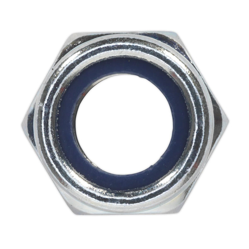 Sealey Nylon Lock Nut M12 Zinc DIN 982 Pack of 25 NLN12 Sealey  - Dynamic Drive