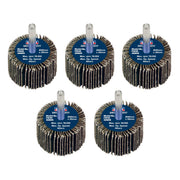 Sealey 40 x 30mm Abrasive Flap Wheel on 6mm Shaft 80Grit - Pack of 5 FW4030805 Sealey - Dynamic Drive