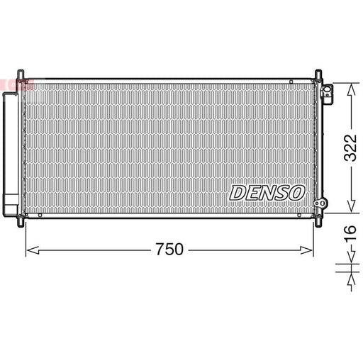 Denso Air Conditioning Condenser fits Honda Jazz II 2002-2008 1.2 1.3