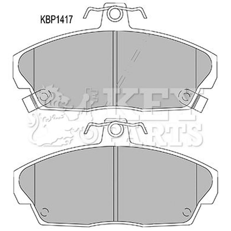 Key Parts Front & Rear Brake Discs & Pads fits Honda Civic VII 2001-2005 1.6