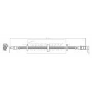 Borg & Beck Brake Hydraulic Hose Line Front Right BBH8699