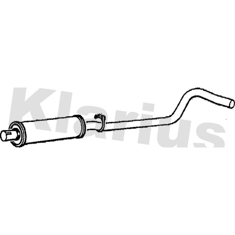 Klarius Box With Centre Pipe Centre fits Opel Corsa A 1982-1993 1.0 1.2 1.3 1.4