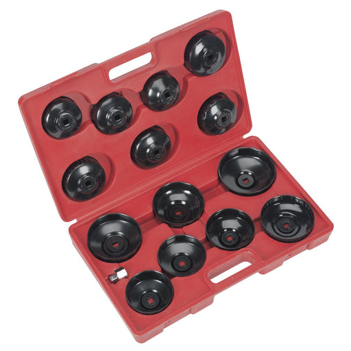 Sealey Oil Filter Cap Wrench Set 15pc VS7003 Sealey - Dynamic Drive