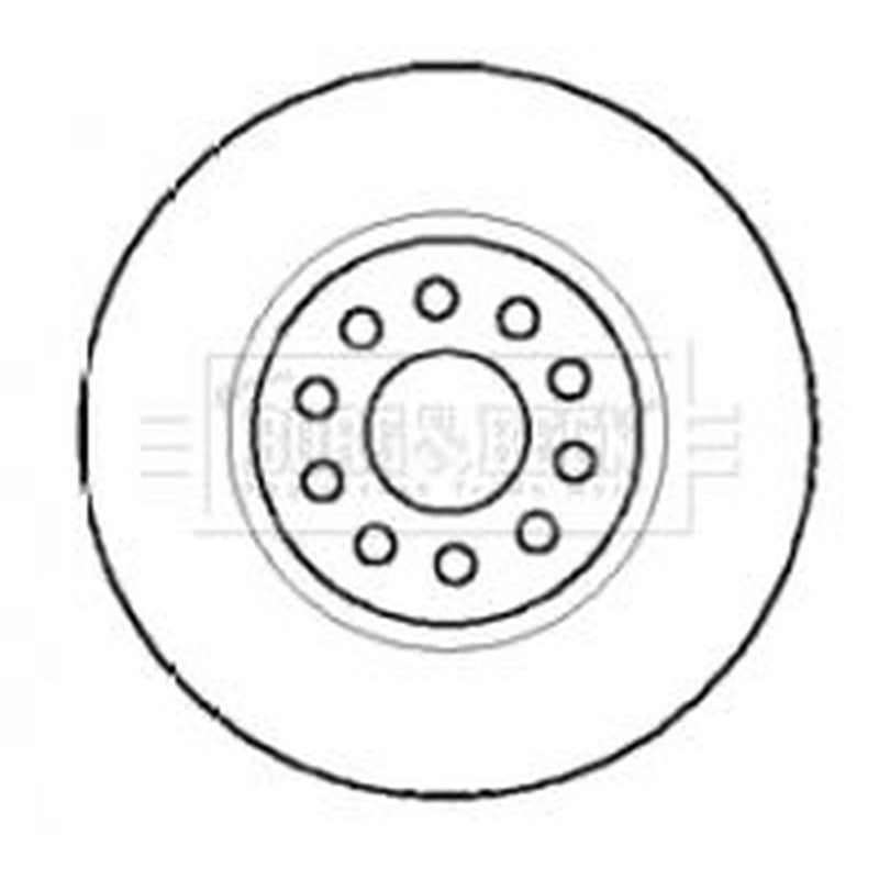 Borg & Beck 2 x Vented Brake Discs fits Alfa Romeo 166 1998-2007 2.0 2.4