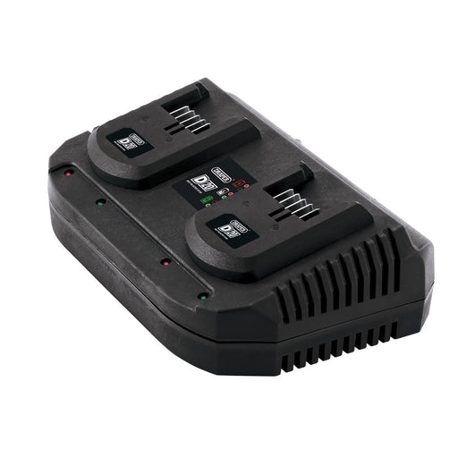 Draper D20 20V Fast Twin Battery Charger, 2 x 3.5A 92239 Draper - Dynamic Drive