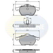 Comline Front & Rear Brake Discs & Pads fits Saab 9-5 1997-2009 2.0 2.2 2.3 3.0
