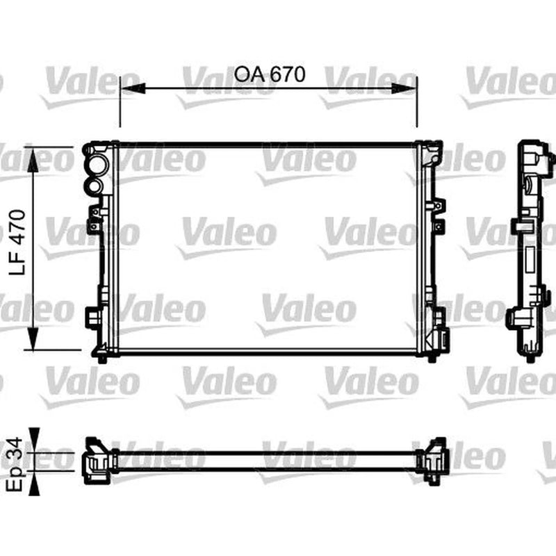 Valeo Engine Radiator 731168