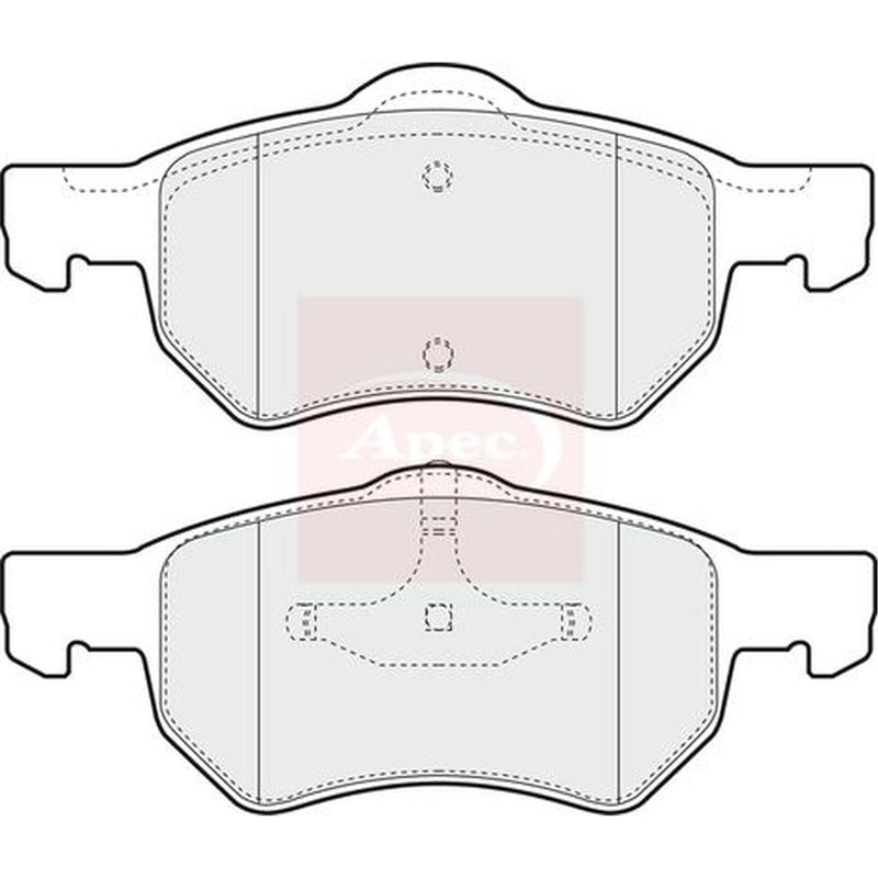 Apec Front Brake Pad Set fits Chrysler Tacuma 1995-2001 2.4 2.5 3.0 3.3