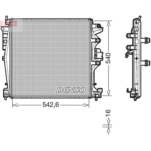 Denso Engine Radiator fits Alfa Romeo Giulia 2015 on 2.2