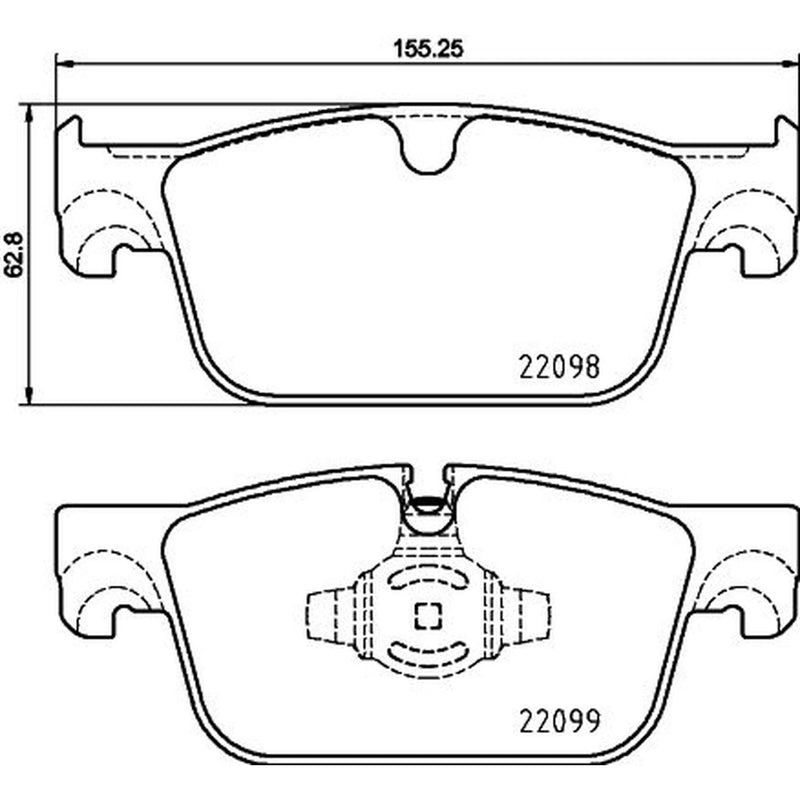 DON Front Brake Pad Set fits Volvo S60 III 2019-2023