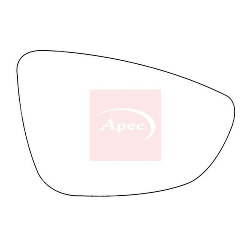 Apec Exterior Wing Mirror Glass Right fits VW Beetle 1954-1985 1.2 1.3