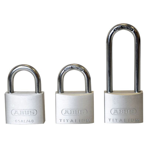 Abus Mechanical 64TI/40mm TITALIUM™ Padlock Triple Pack (1 Long Shackle) ABUS Mechanical - Dynamic Drive