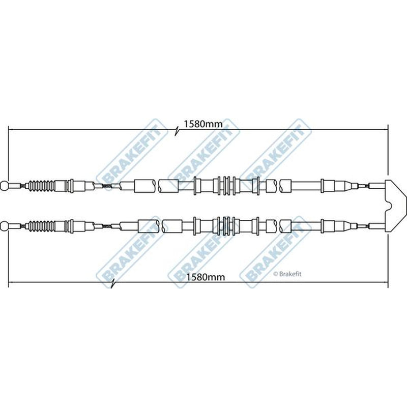 Apec Handbrake Cable Left Rear fits Opel Combo Box Body/Mpv 2001 on 1.6 1.7