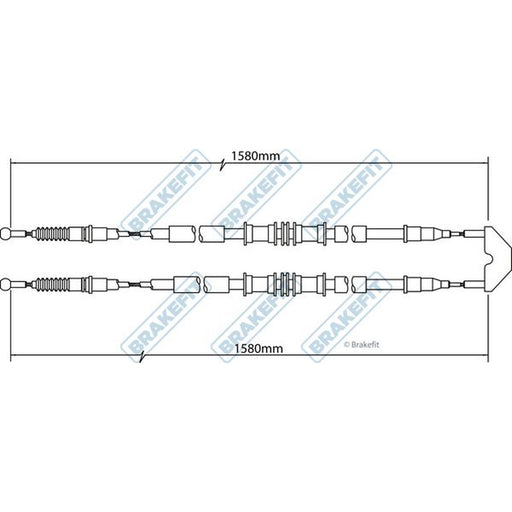 Apec Handbrake Cable Left Rear fits Opel Combo Box Body/Mpv 2001 on 1.6 1.7