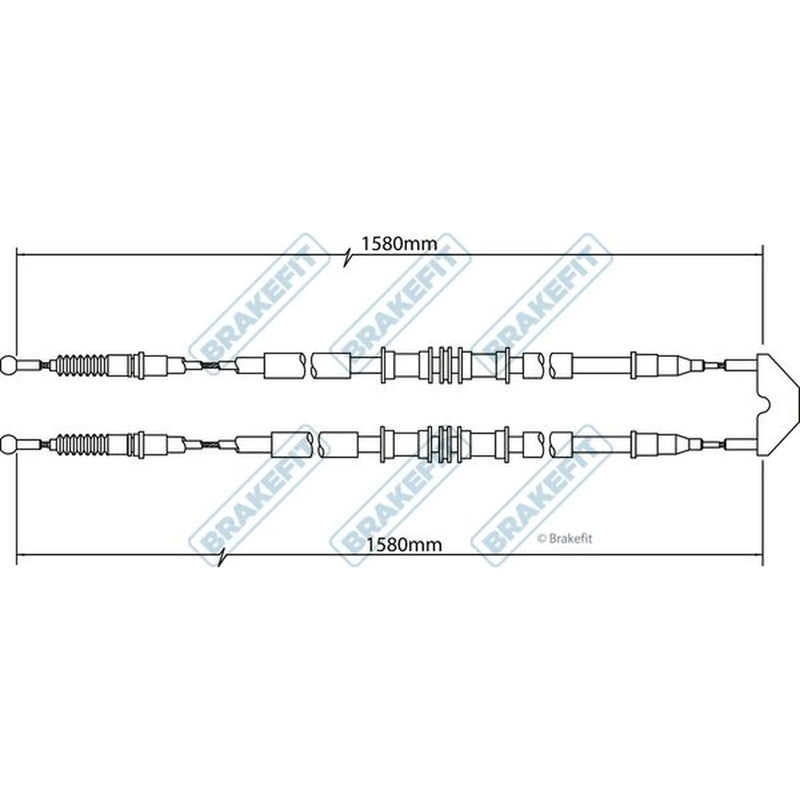 Apec Handbrake Cable Right Rear BBC3459